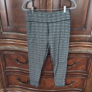 Aerie Black and White Striped Leggings